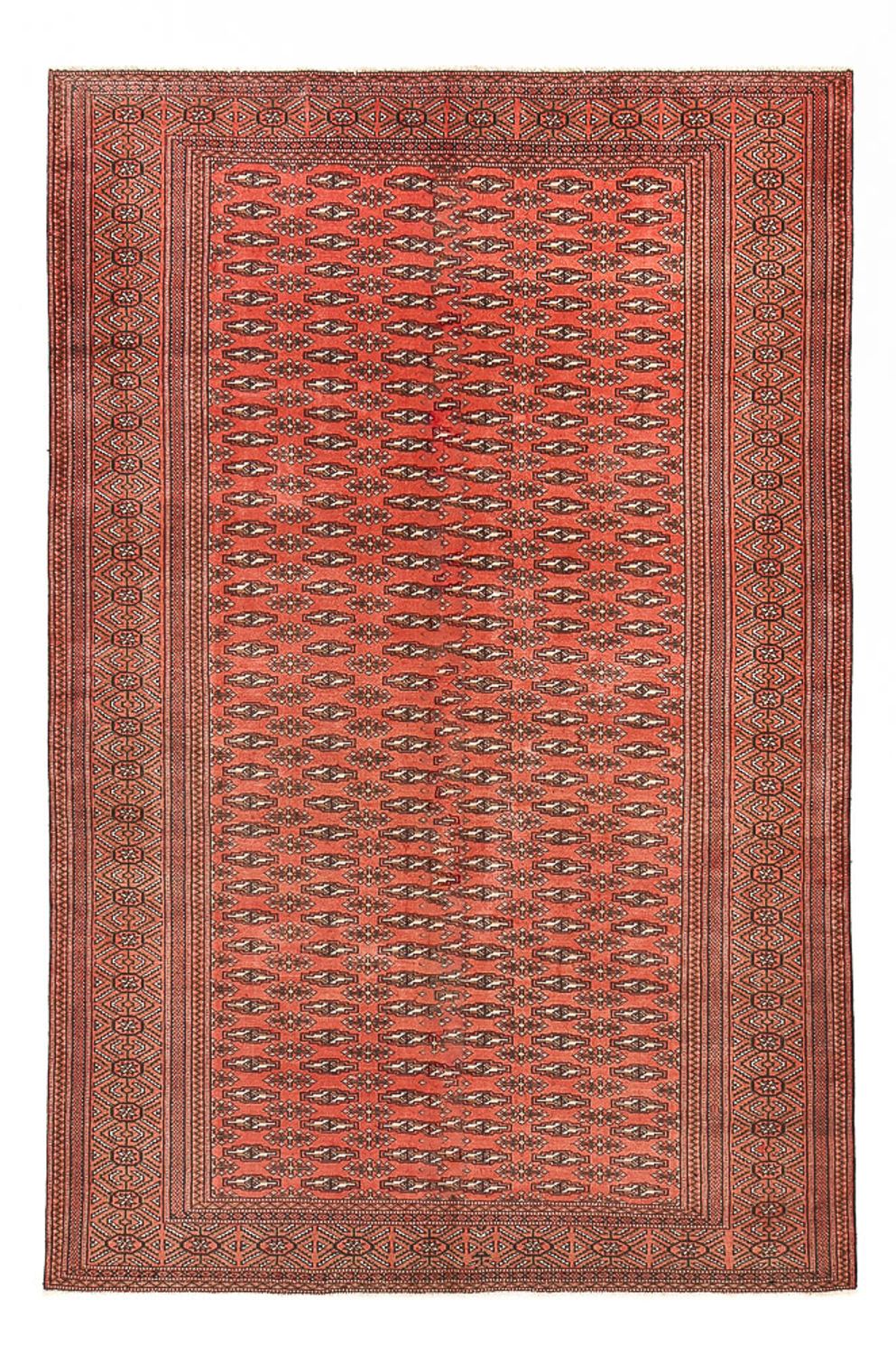 Turkaman-tæppe - 289 x 191 cm - rød