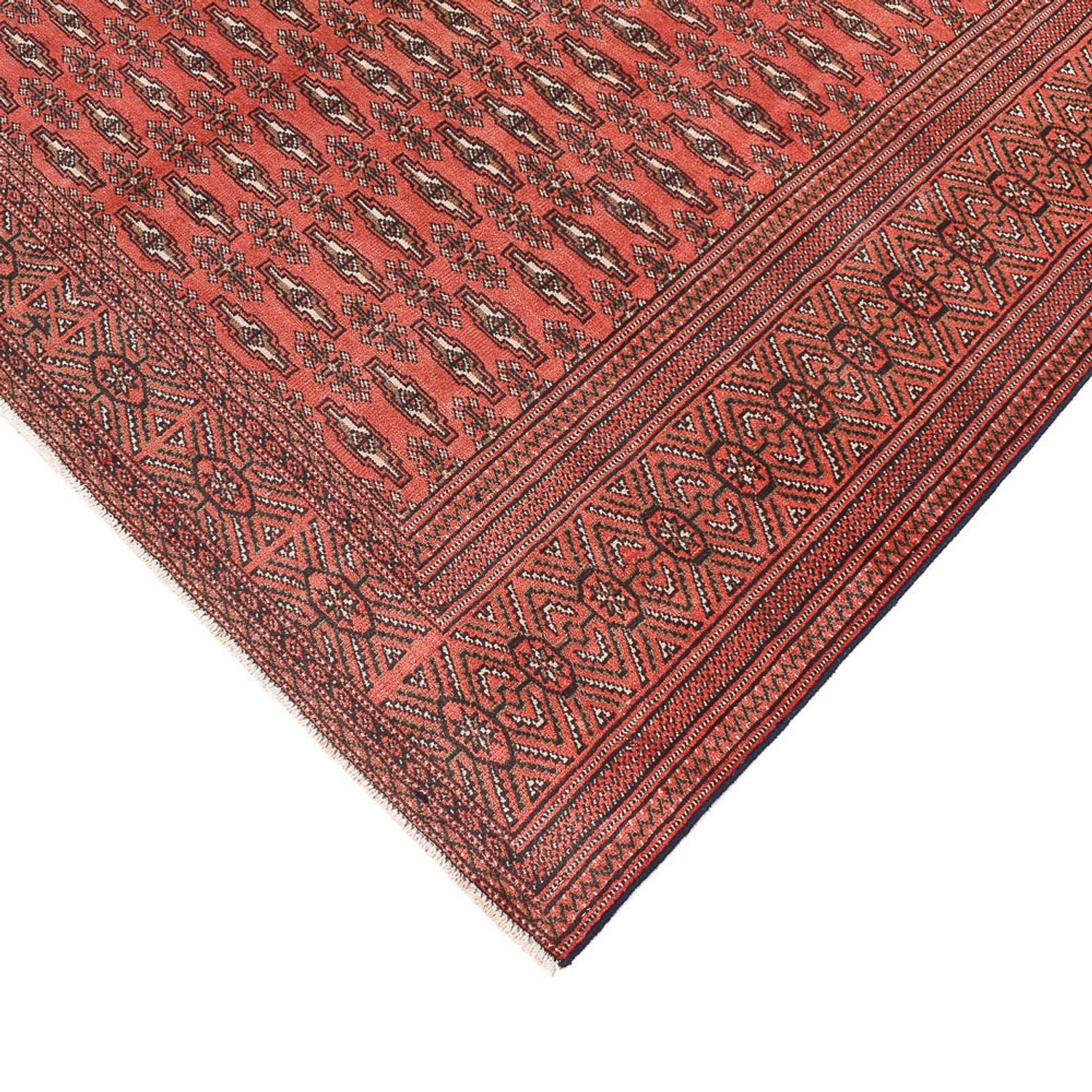 Turkaman-tæppe - 289 x 191 cm - rød