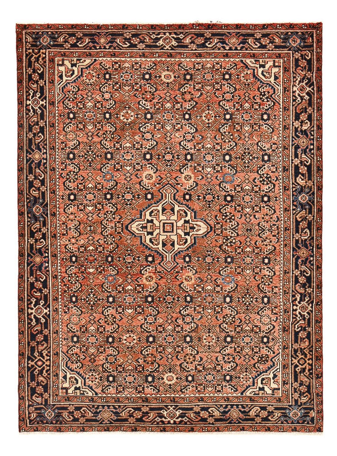 Persisk tæppe - Nomadisk - 198 x 145 cm - rust