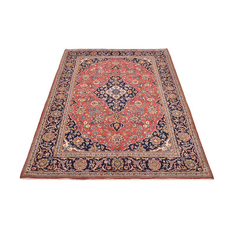 Persisk tæppe - Keshan - 205 x 141 cm - lysrød
