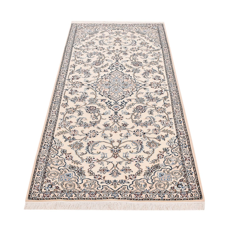 Løber Persisk tæppe - Nain - Royal - 220 x 91 cm - creme