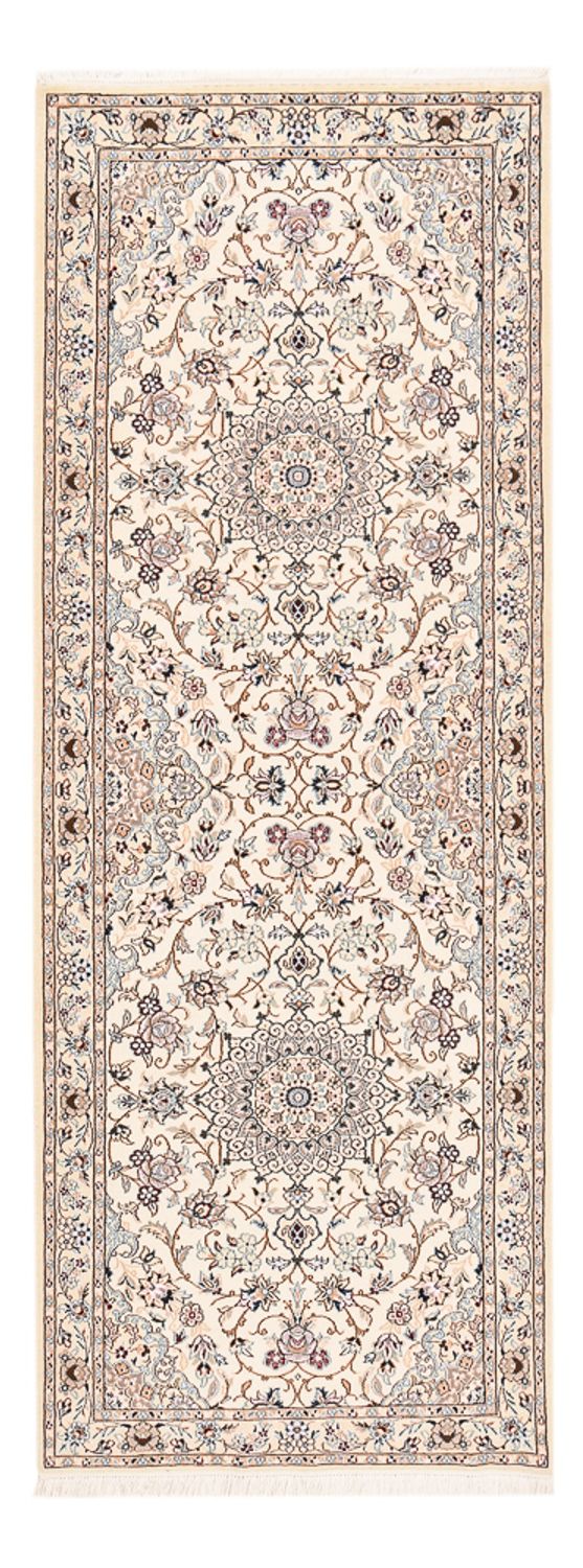 Løber Persisk tæppe - Nain - Royal - 241 x 92 cm - creme