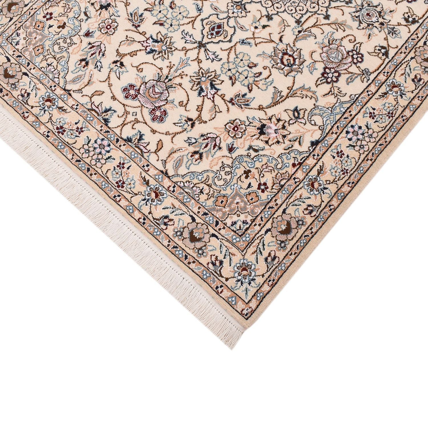 Løber Persisk tæppe - Nain - Royal - 241 x 92 cm - creme