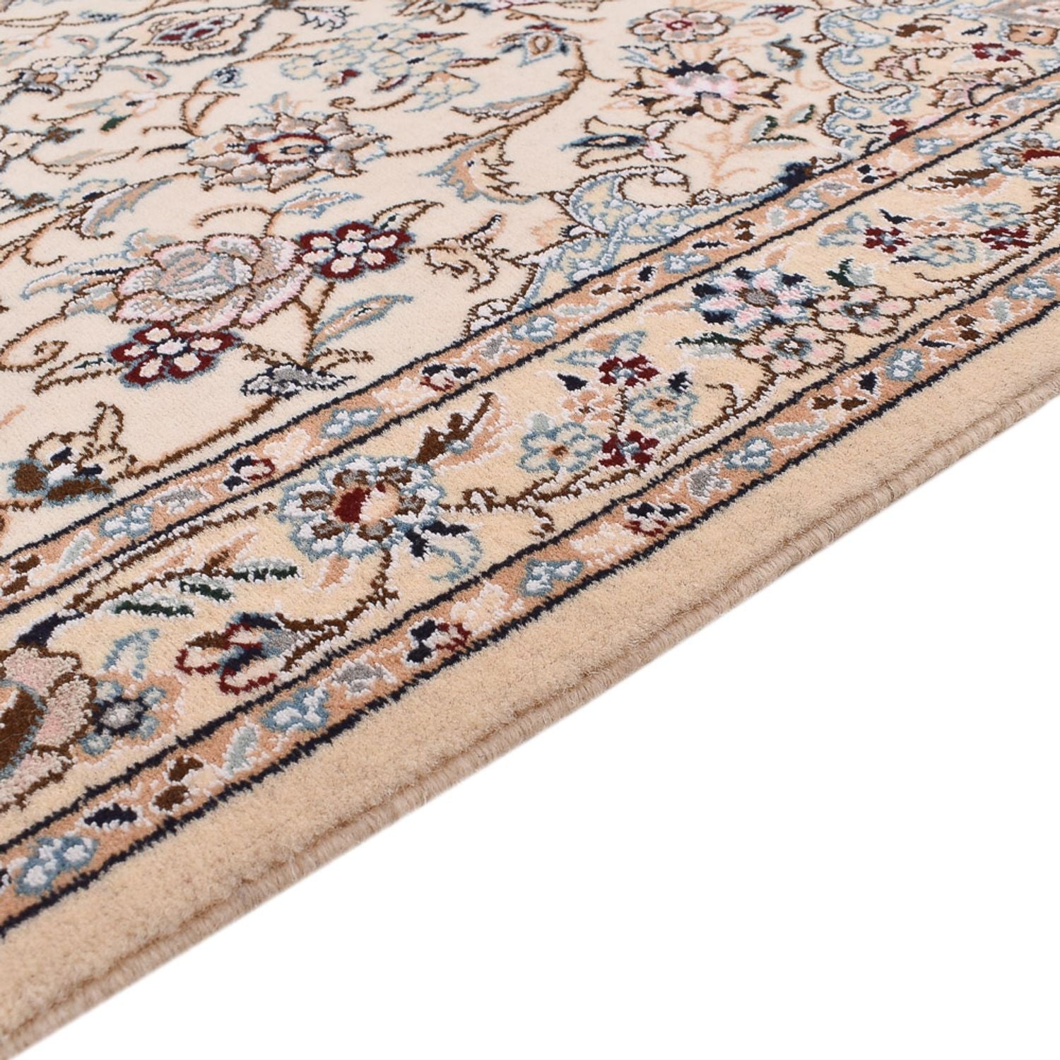 Løber Persisk tæppe - Nain - Royal - 241 x 92 cm - creme