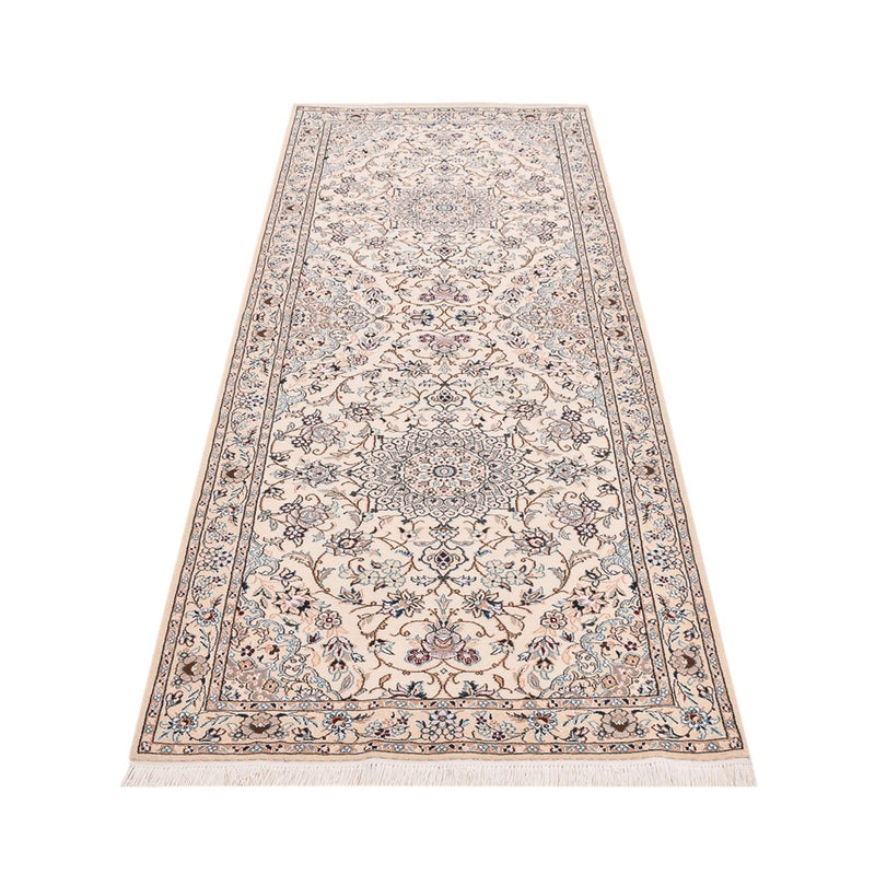 Løber Persisk tæppe - Nain - Royal - 241 x 92 cm - creme