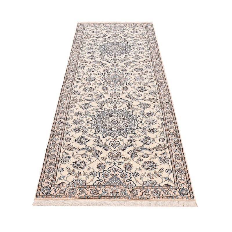 Løber Persisk tæppe - Nain - Royal - 278 x 91 cm - creme