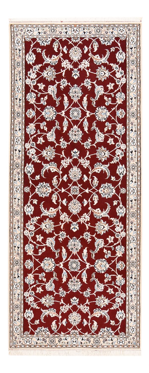 Løber Persisk tæppe - Nain - Royal - 215 x 90 cm - rød