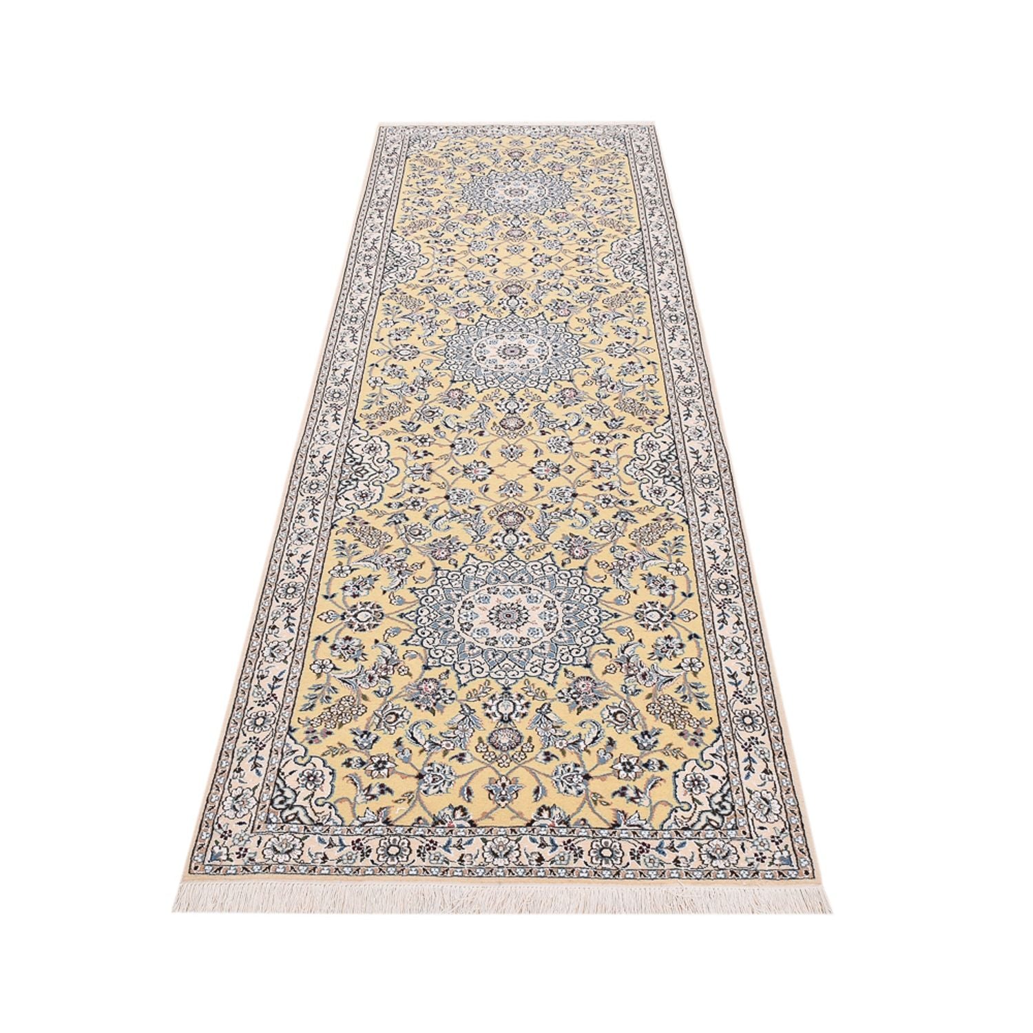 Løber Persisk tæppe - Nain - Royal - 320 x 90 cm - beige