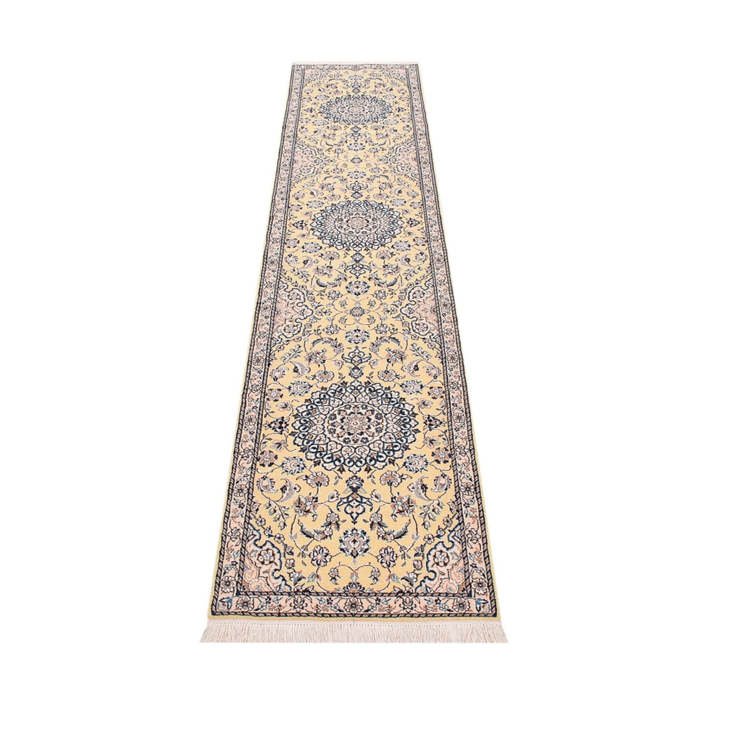 Løber Persisk tæppe - Nain - Royal - 309 x 61 cm - beige