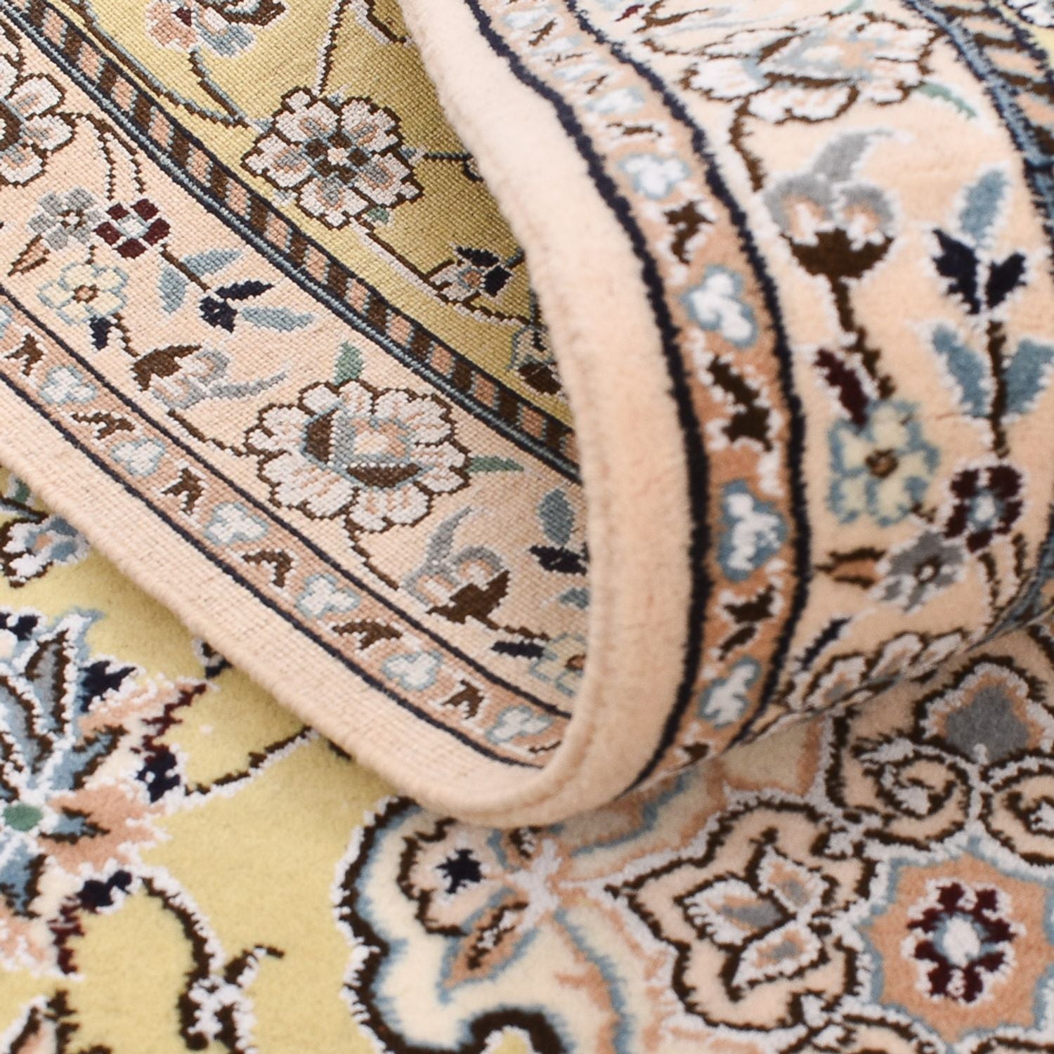 Løber Persisk tæppe - Nain - Royal - 263 x 90 cm - beige
