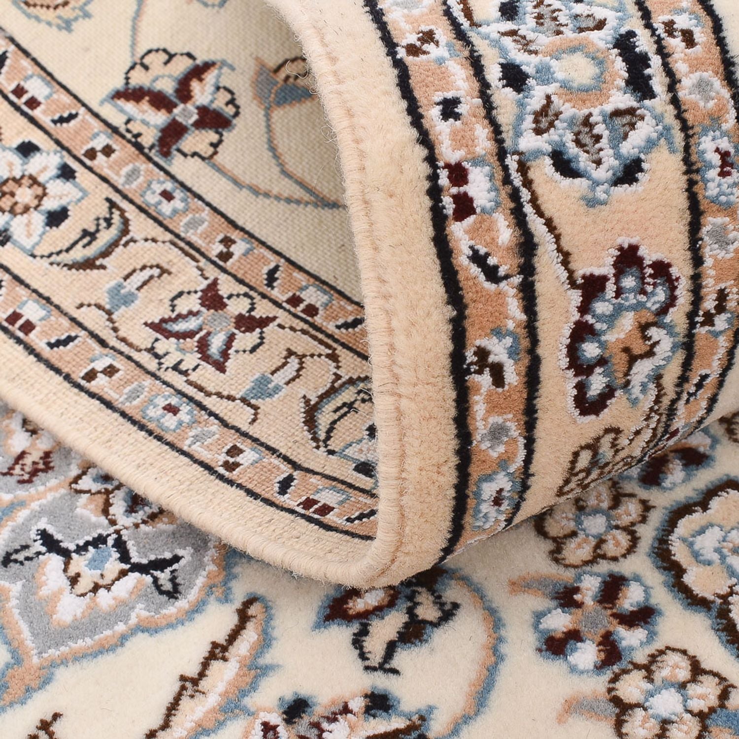 Løber Persisk tæppe - Nain - Royal - 220 x 70 cm - creme