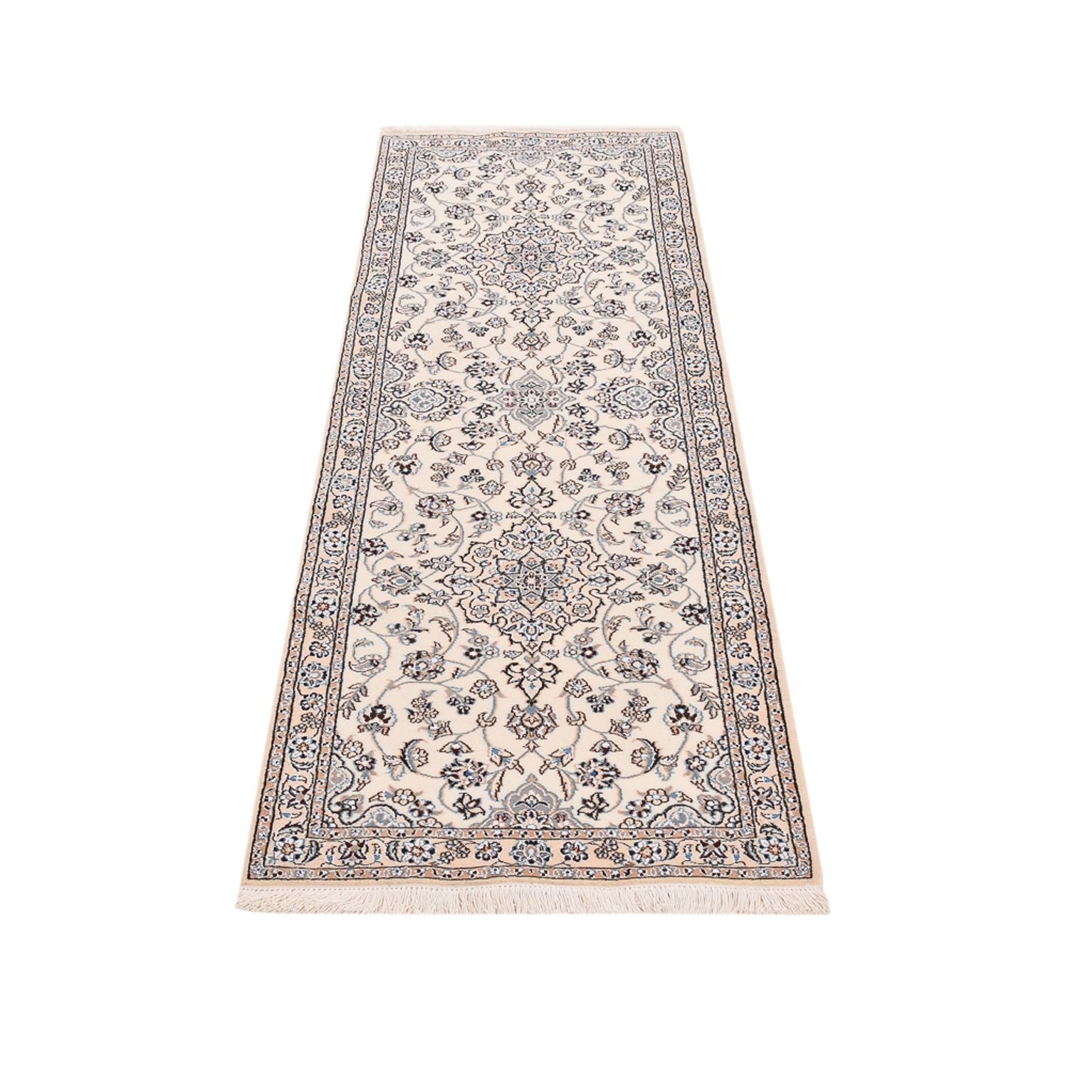 Løber Persisk tæppe - Nain - Royal - 215 x 71 cm - creme