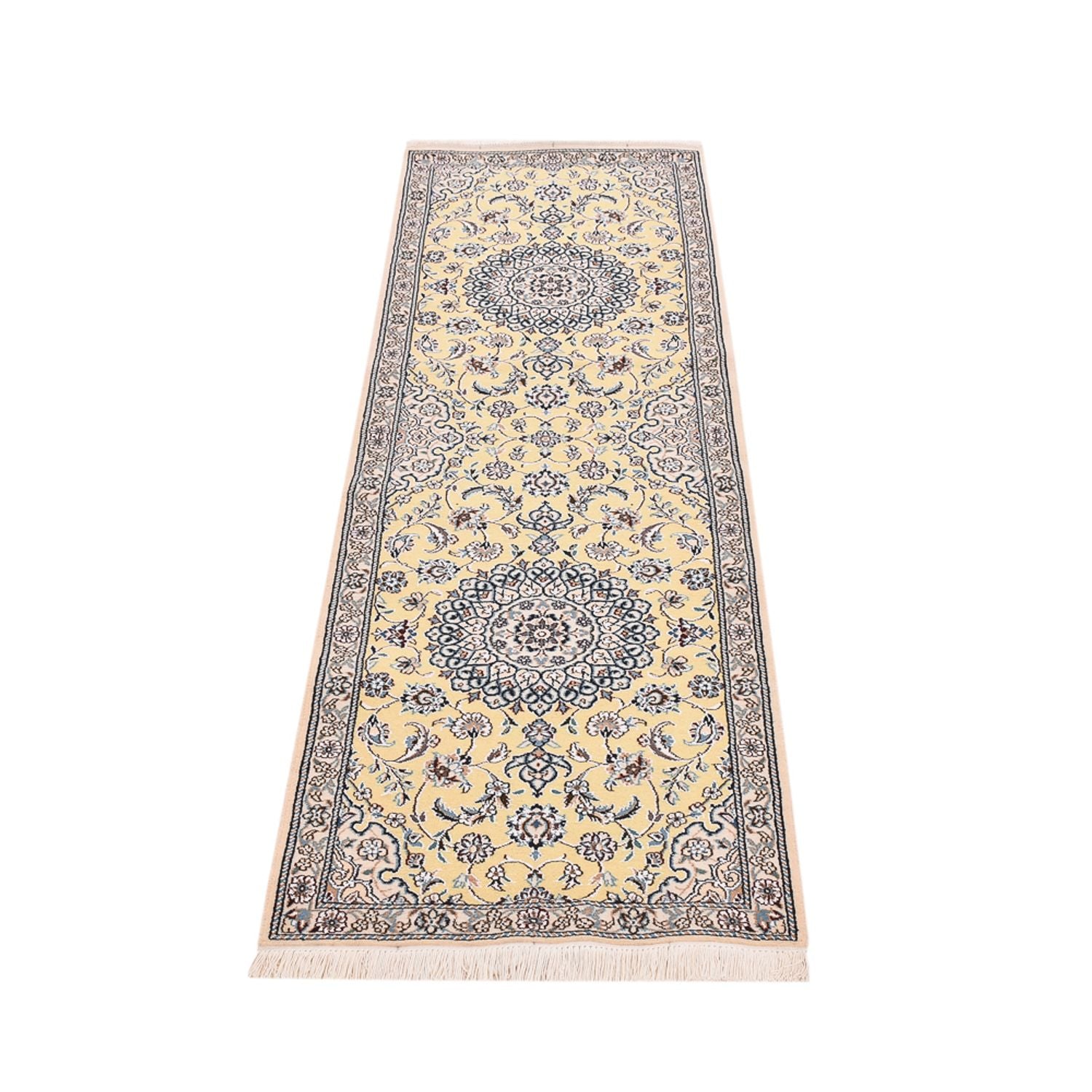 Løber Persisk tæppe - Nain - Royal - 204 x 60 cm - beige