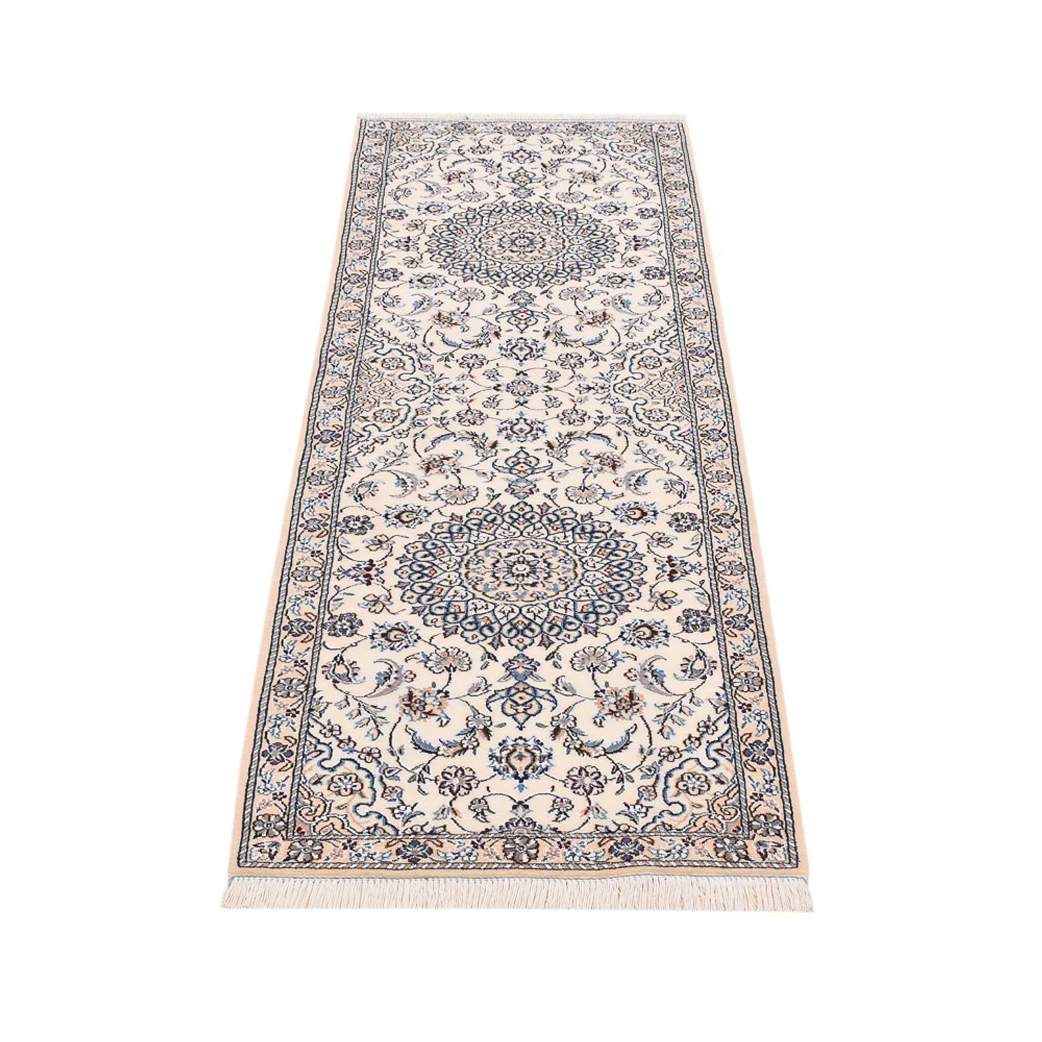 Løber Persisk tæppe - Nain - Royal - 197 x 61 cm - creme