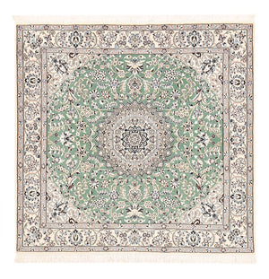 Persisk tæppe - Nain - Royal firkantet  - 152 x 149 cm - lysegrøn