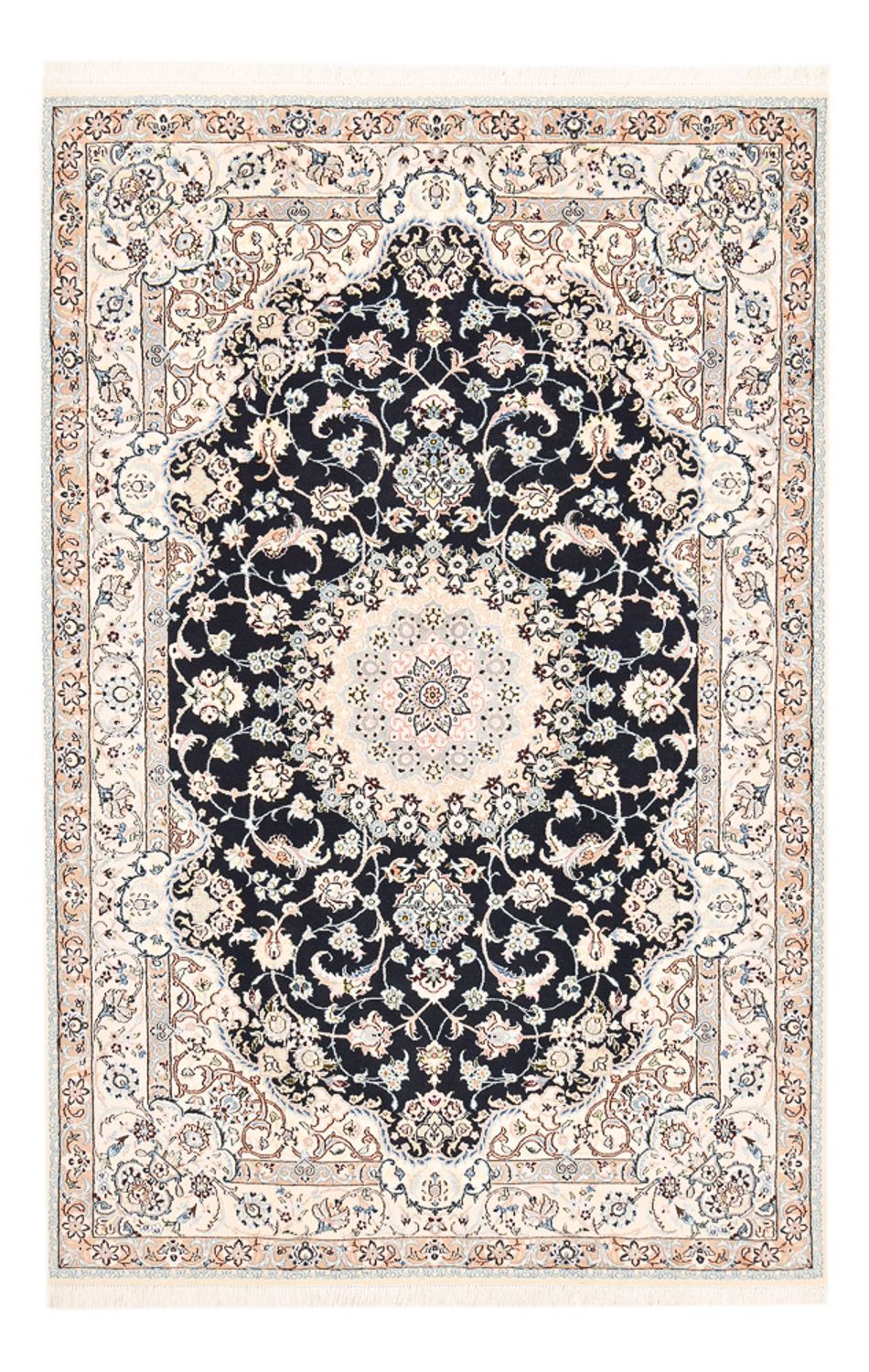 Persisk tæppe - Nain - Royal - 252 x 164 cm - mørkeblå