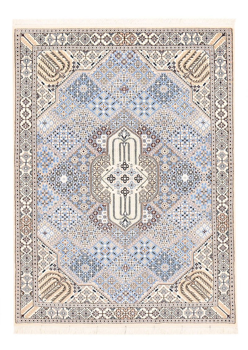 Persisk tæppe - Nain - Royal - 195 x 137 cm - lyseblå
