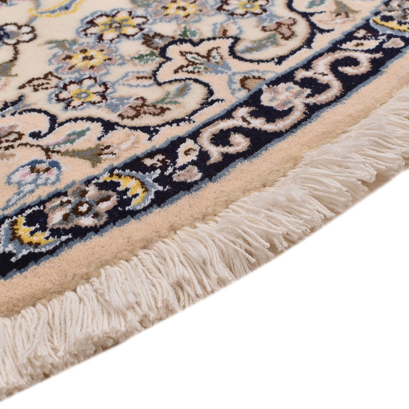 Persisk tæppe - Nain - Royal rundt  - 152 x 152 cm - creme