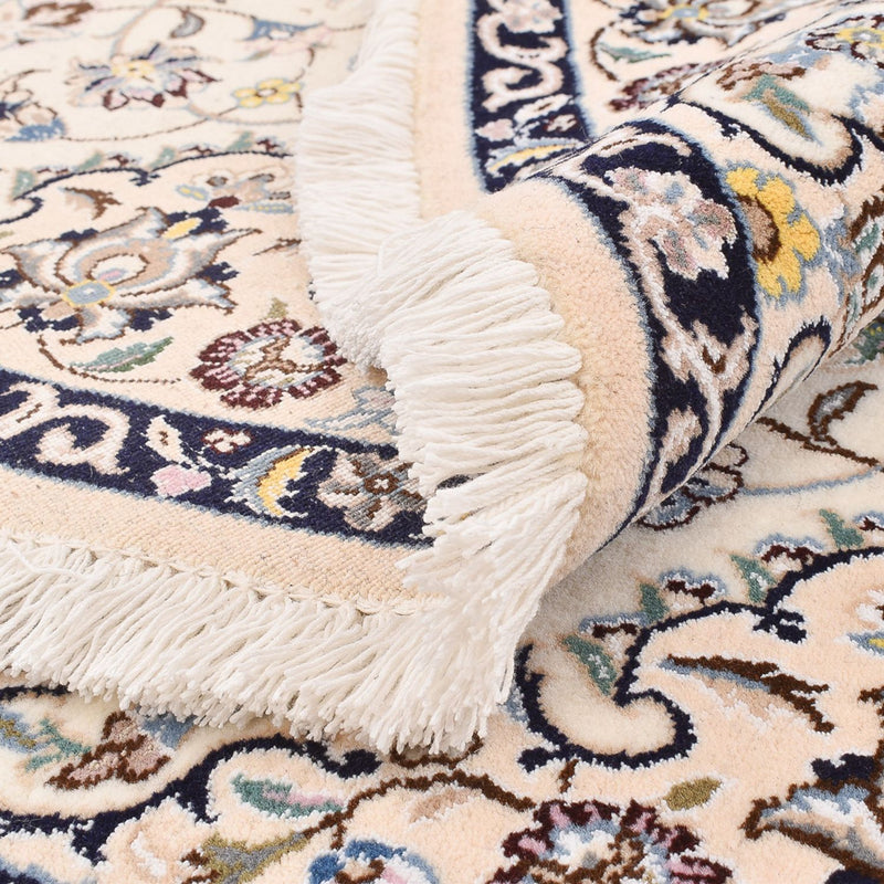 Persisk tæppe - Nain - Royal rundt  - 152 x 152 cm - creme
