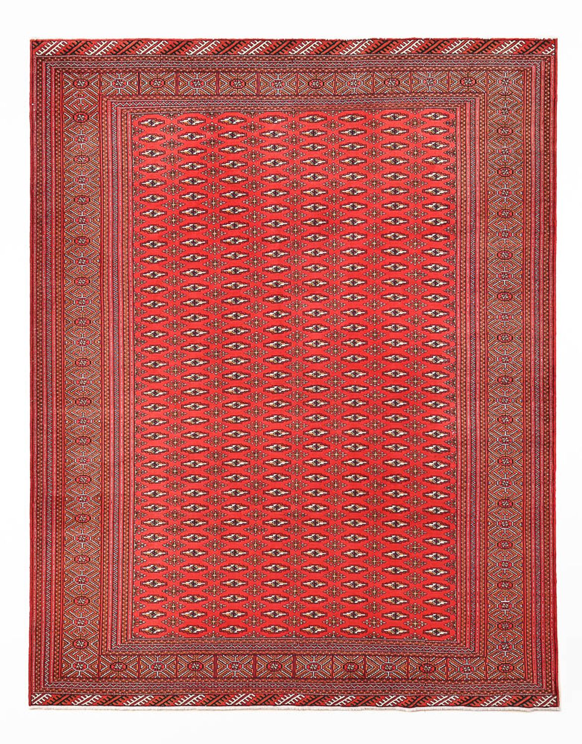 Turkaman-tæppe - 340 x 259 cm - rød