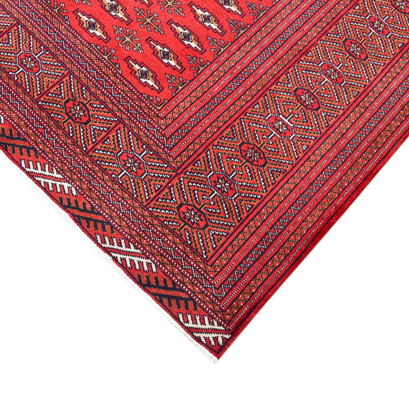 Turkaman-tæppe - 340 x 259 cm - rød