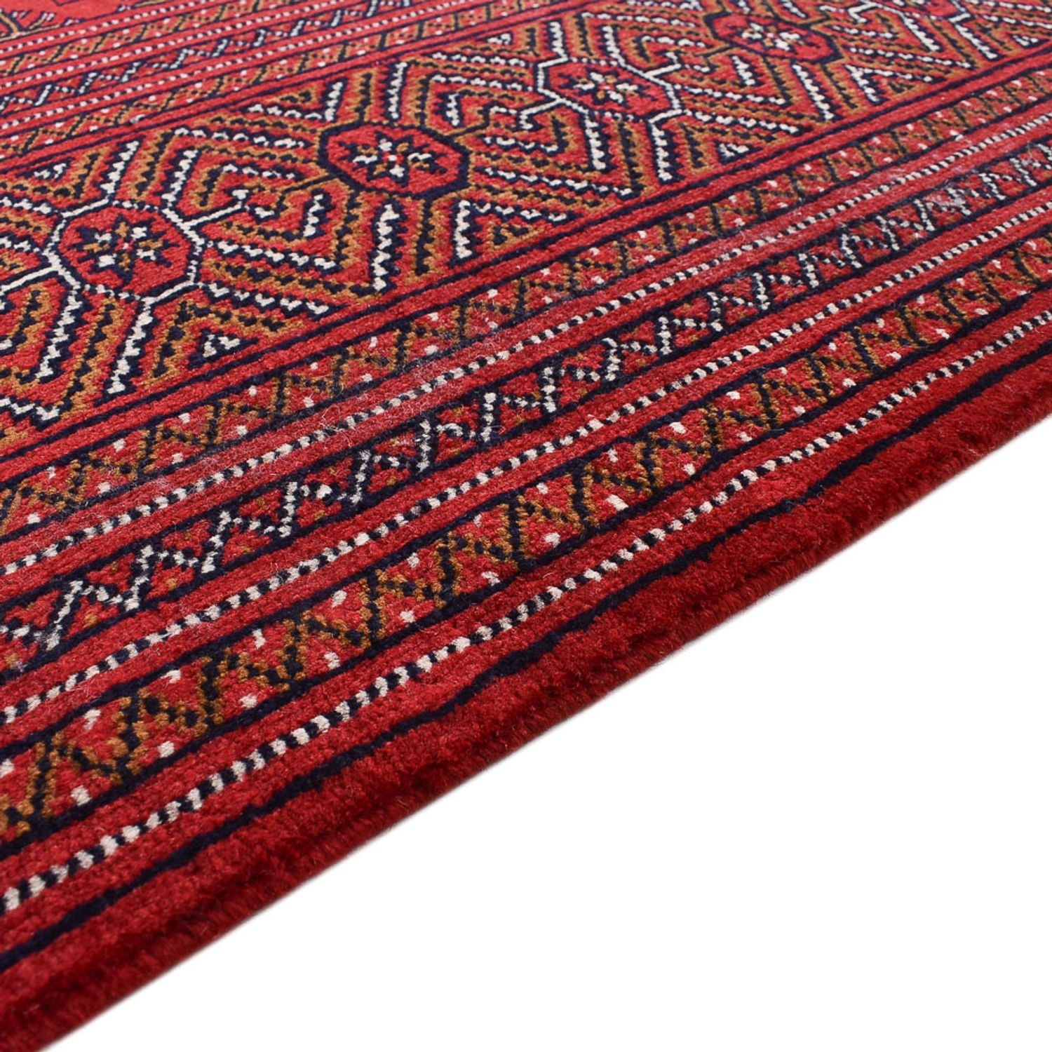 Turkaman-tæppe - 340 x 259 cm - rød