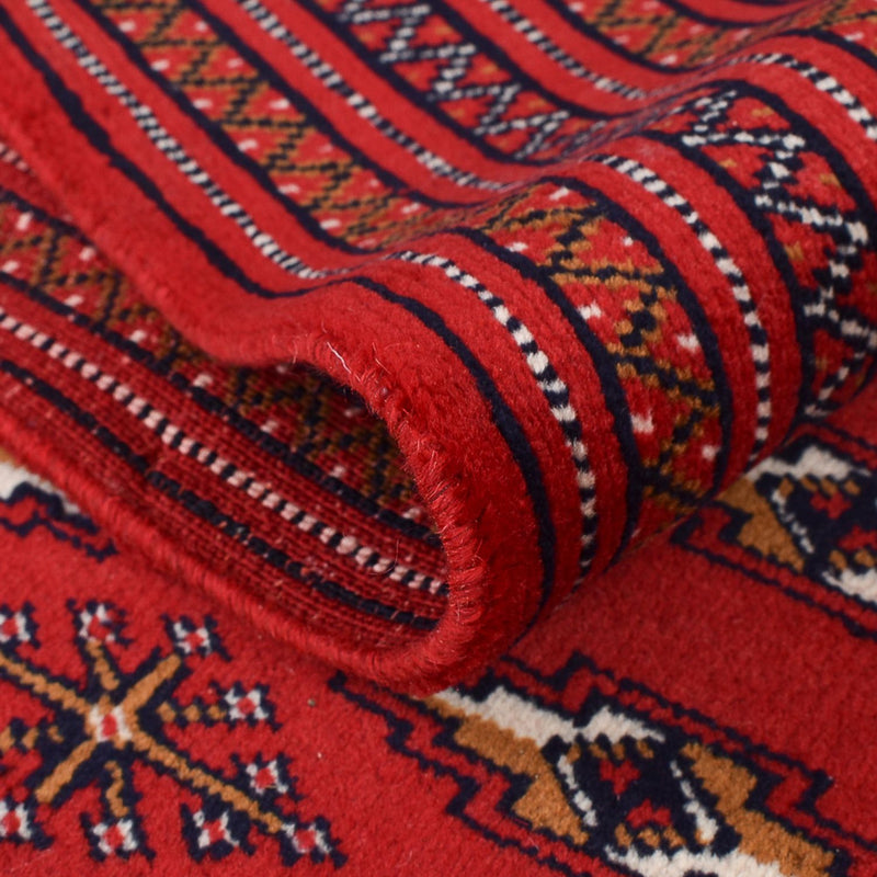 Turkaman-tæppe - 340 x 259 cm - rød