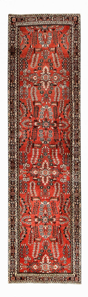 Løber Persisk tæppe - Tabriz - 398 x 110 cm - rød