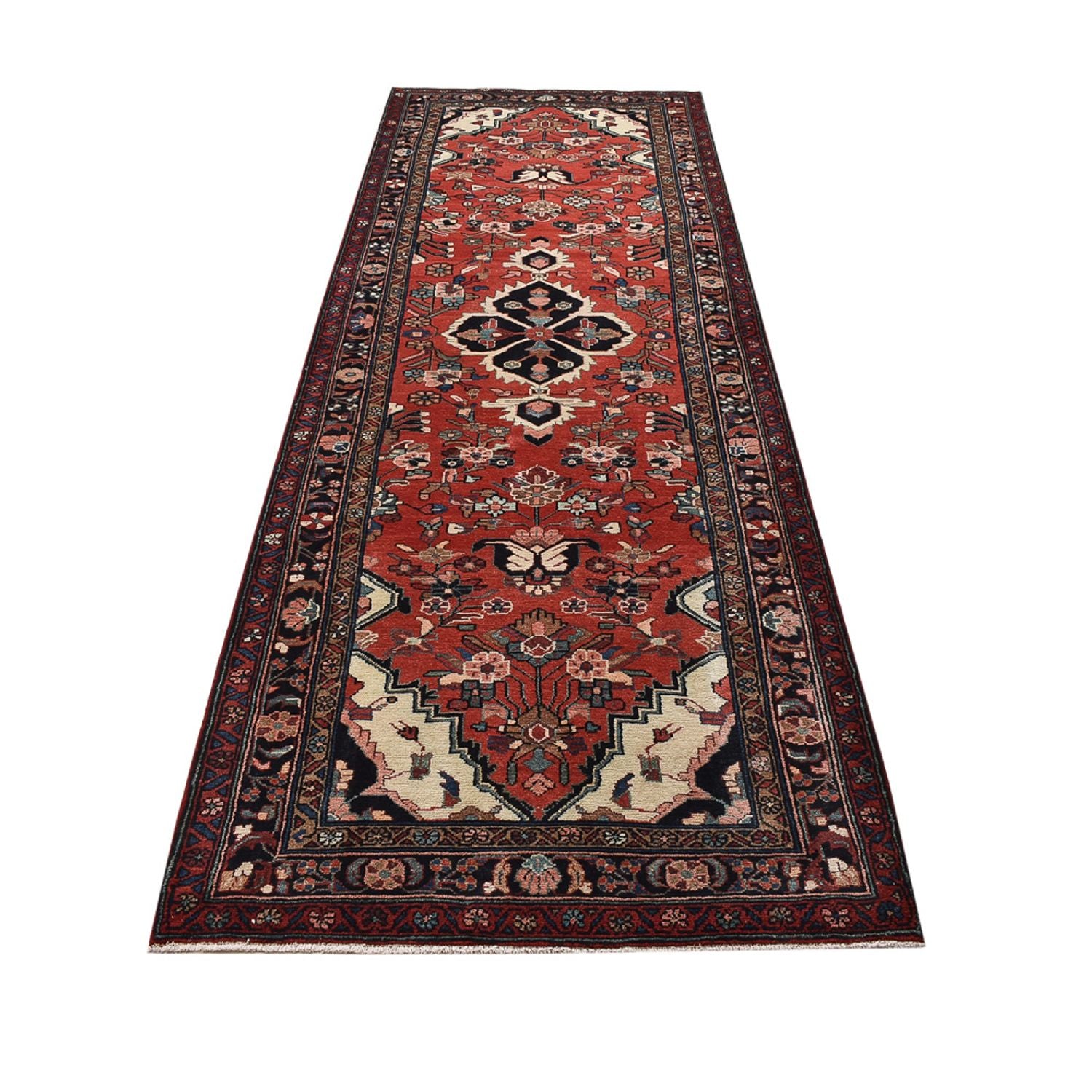 Løber Persisk tæppe - Nomadisk - 333 x 112 cm - lysrød
