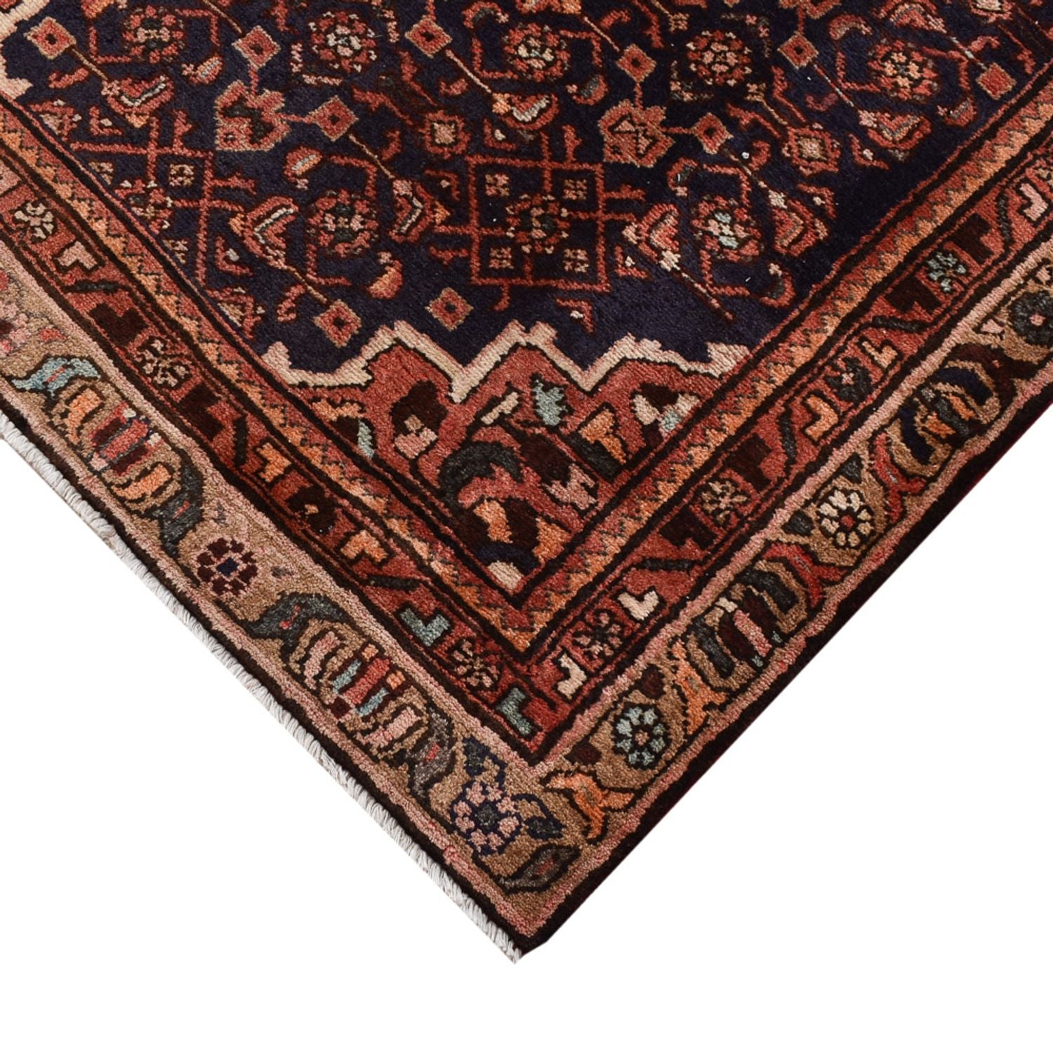Løber Persisk tæppe - Nomadisk - 313 x 113 cm - mørkerød