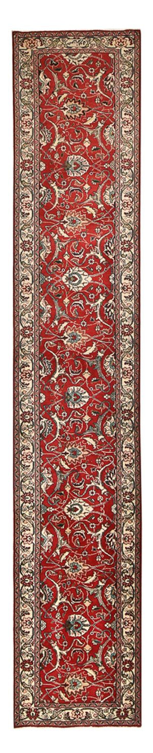 Løber Persisk tæppe - Tabriz - 458 x 81 cm - rød