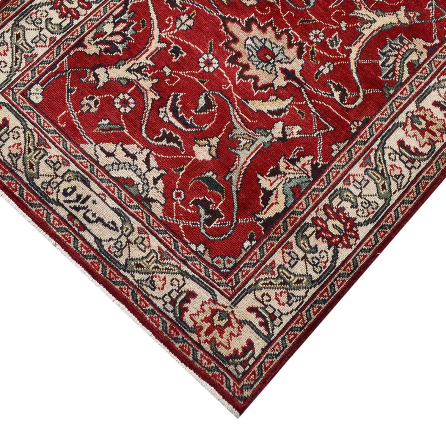 Løber Persisk tæppe - Tabriz - 458 x 81 cm - rød