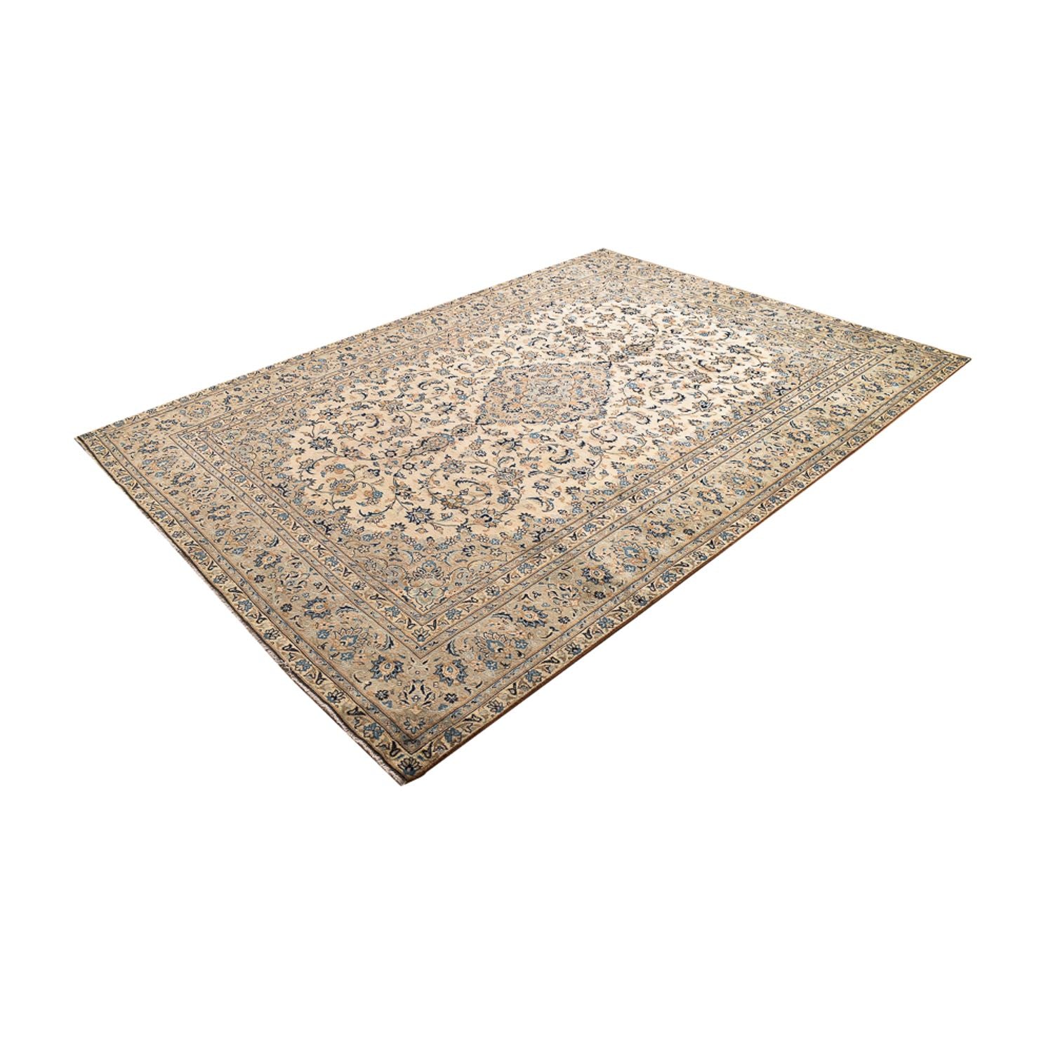 Persisk tæppe - Keshan - 334 x 240 cm - beige