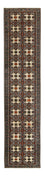 Løber Turkaman-tæppe - 366 x 79 cm - mørk beige