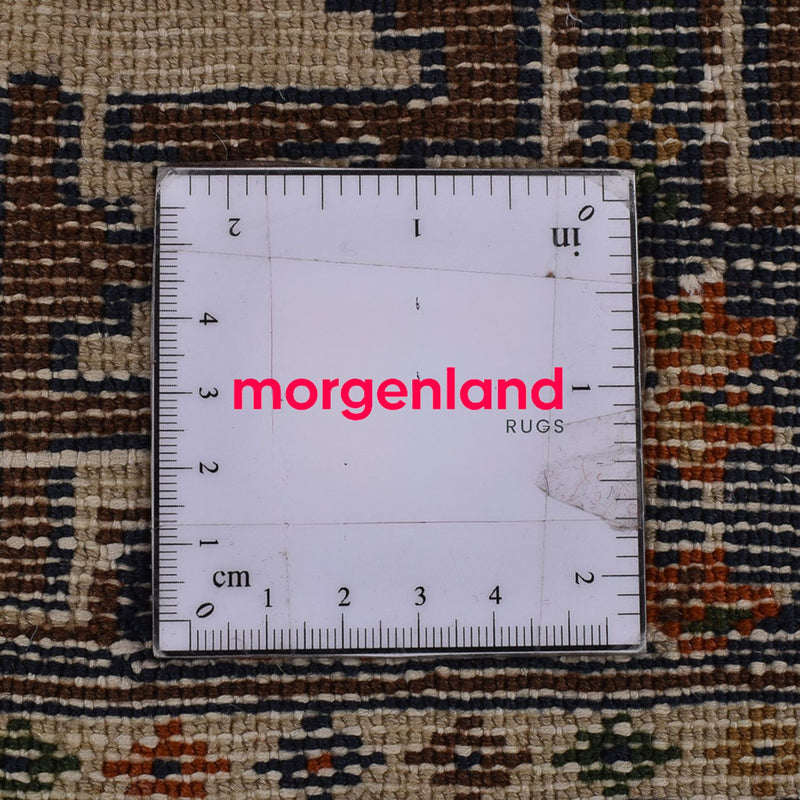 Løber Turkaman-tæppe - 366 x 79 cm - mørk beige