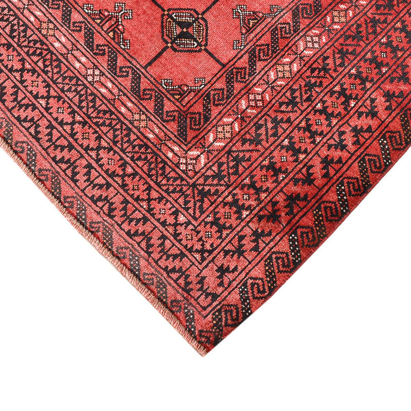 Turkaman-tæppe - 150 x 117 cm - rød