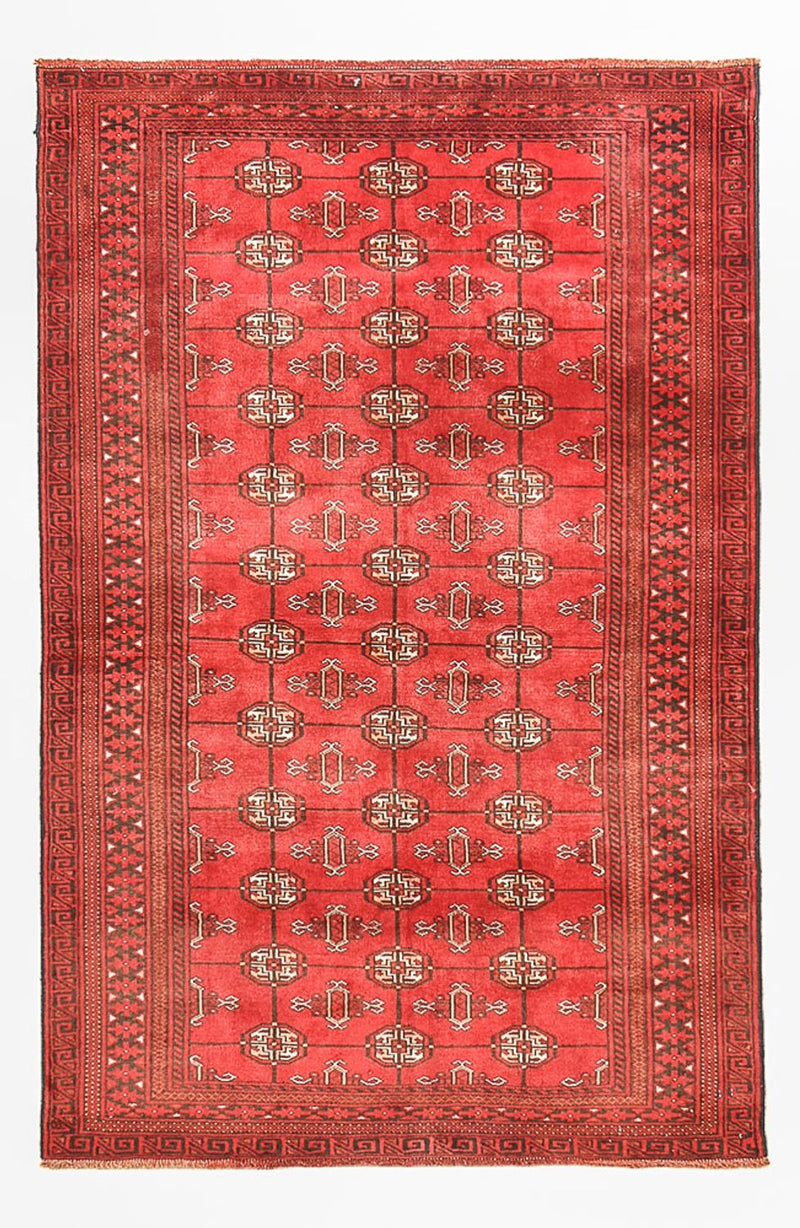 Turkaman-tæppe - 182 x 113 cm - rød