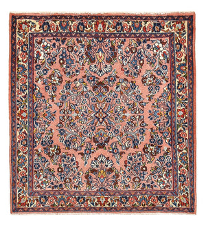 Persisk tæppe - Classic - 110 x 99 cm - lysrød