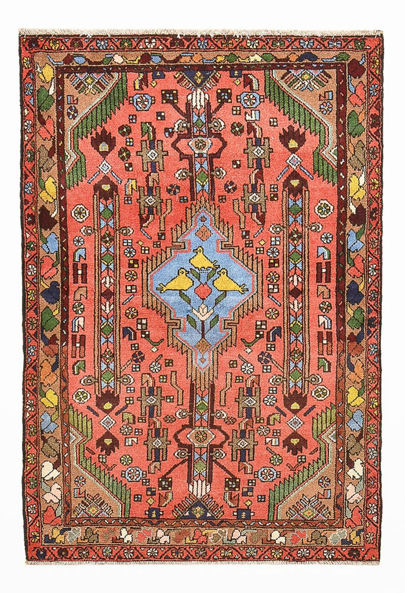 Persisk tæppe - Nomadisk - 155 x 104 cm - lysrød