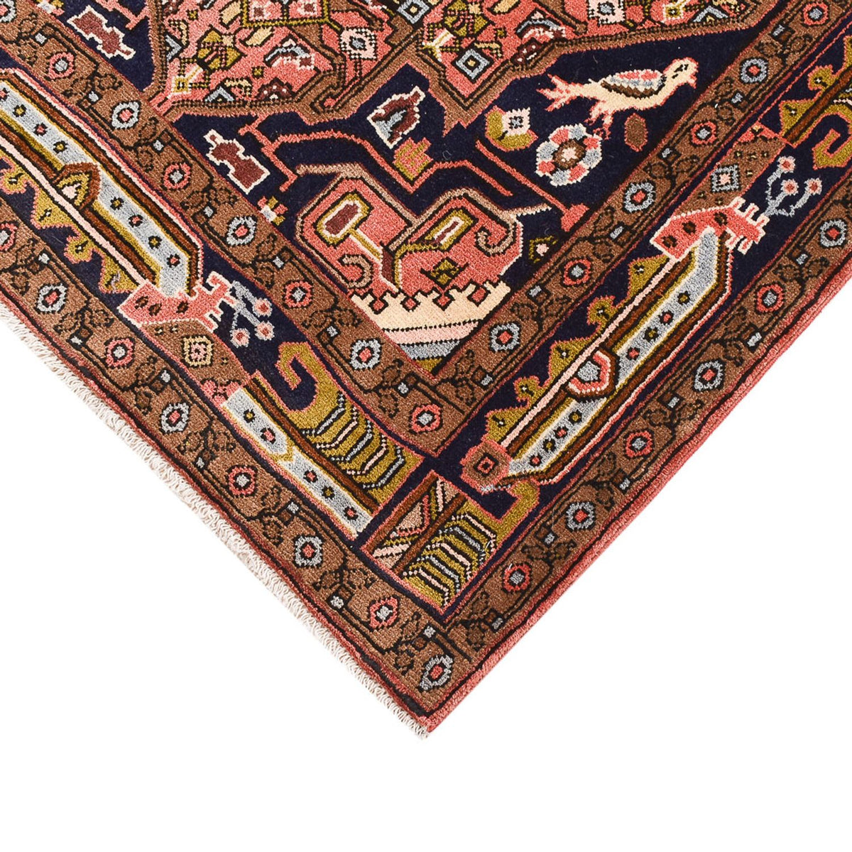 Persisk tæppe - Nomadisk - 160 x 102 cm - lysrød