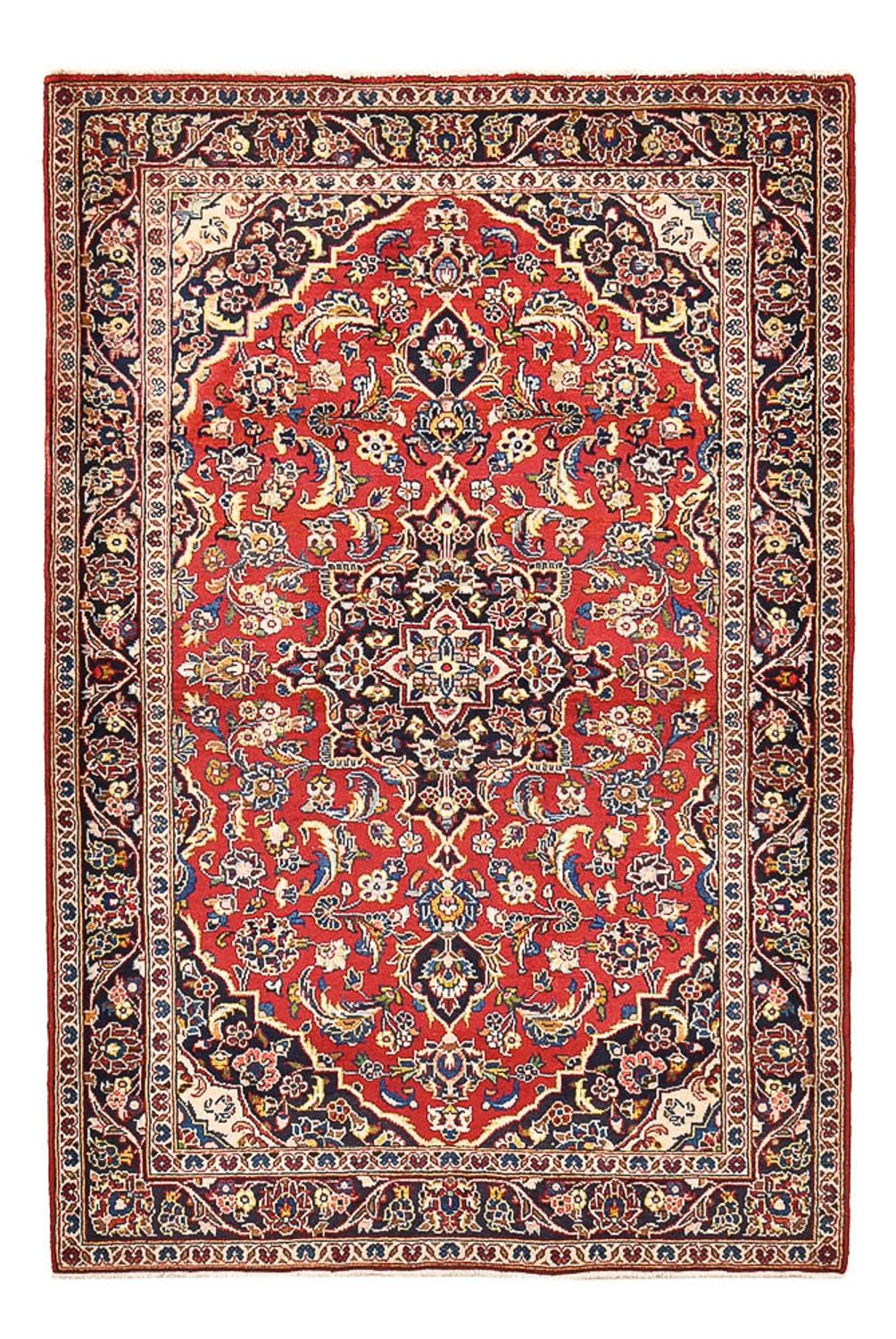 Persisk tæppe - Keshan - 155 x 105 cm - rød