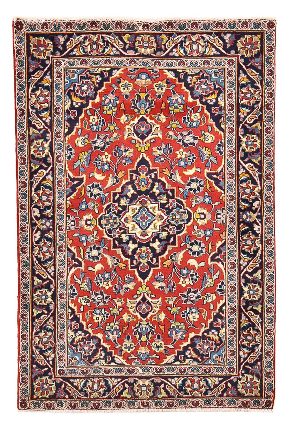 Persisk tæppe - Keshan - 143 x 93 cm - rød