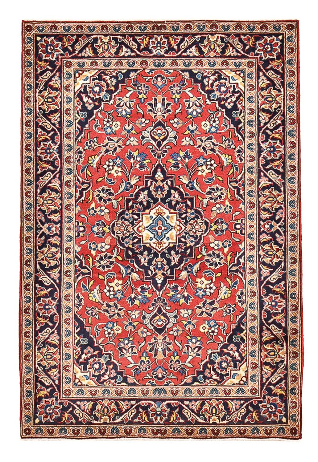 Persisk tæppe - Keshan - 148 x 98 cm - rød