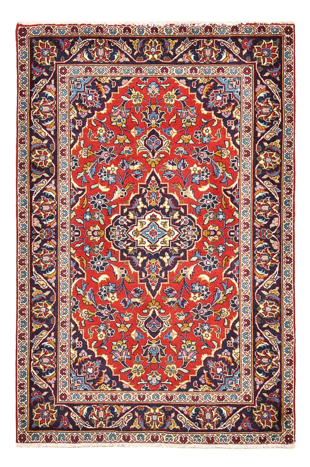 Persisk tæppe - Keshan - 150 x 100 cm - rød