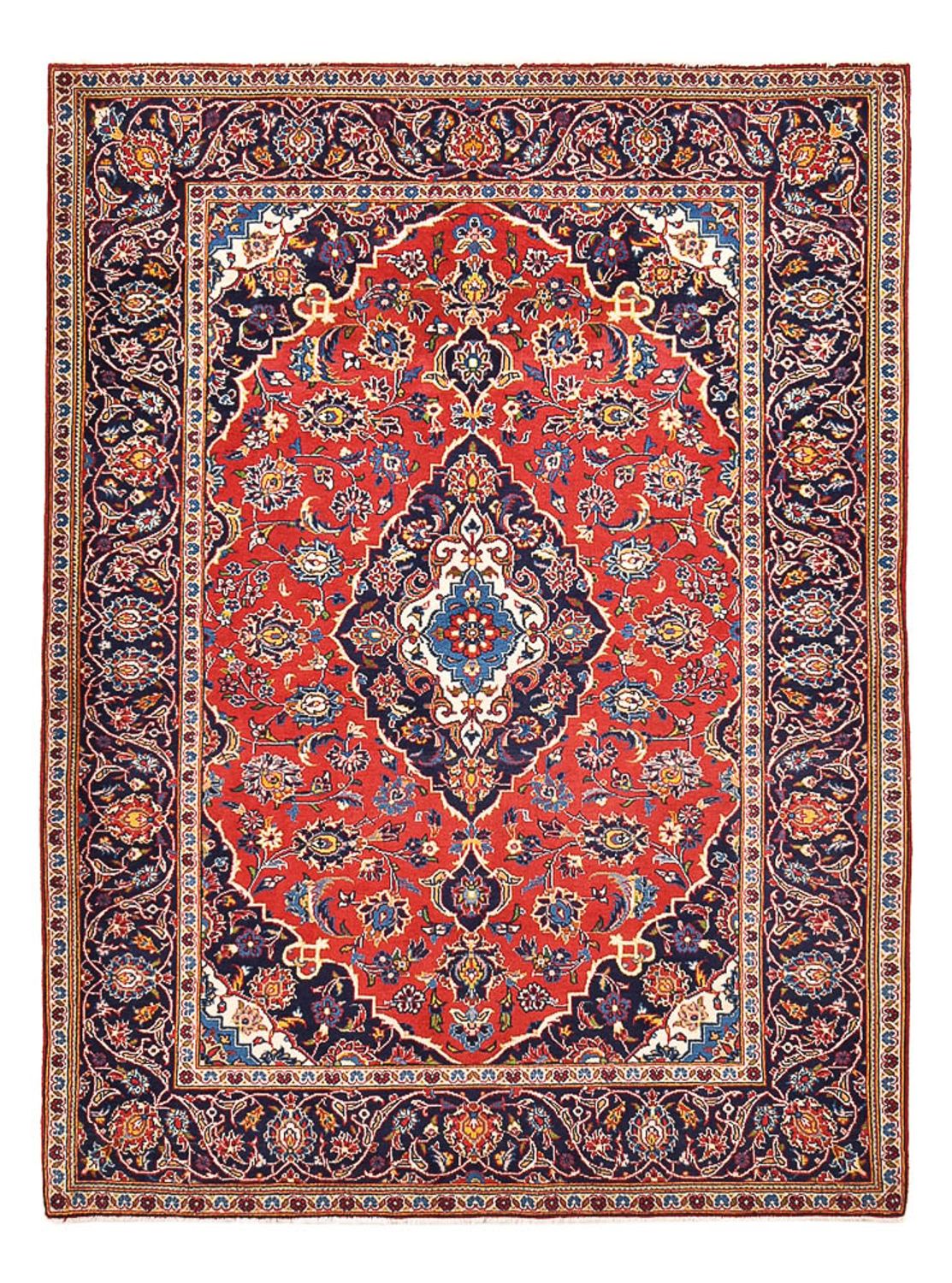 Persisk tæppe - Keshan - 210 x 152 cm - rød