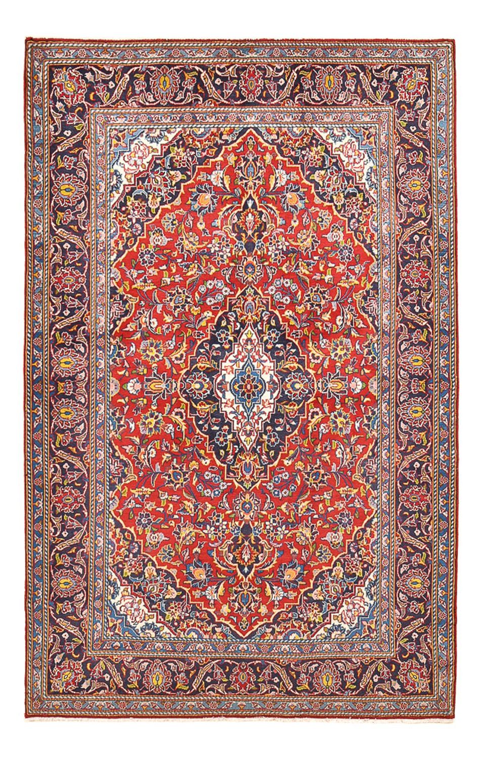 Persisk tæppe - Keshan - 230 x 142 cm - rød