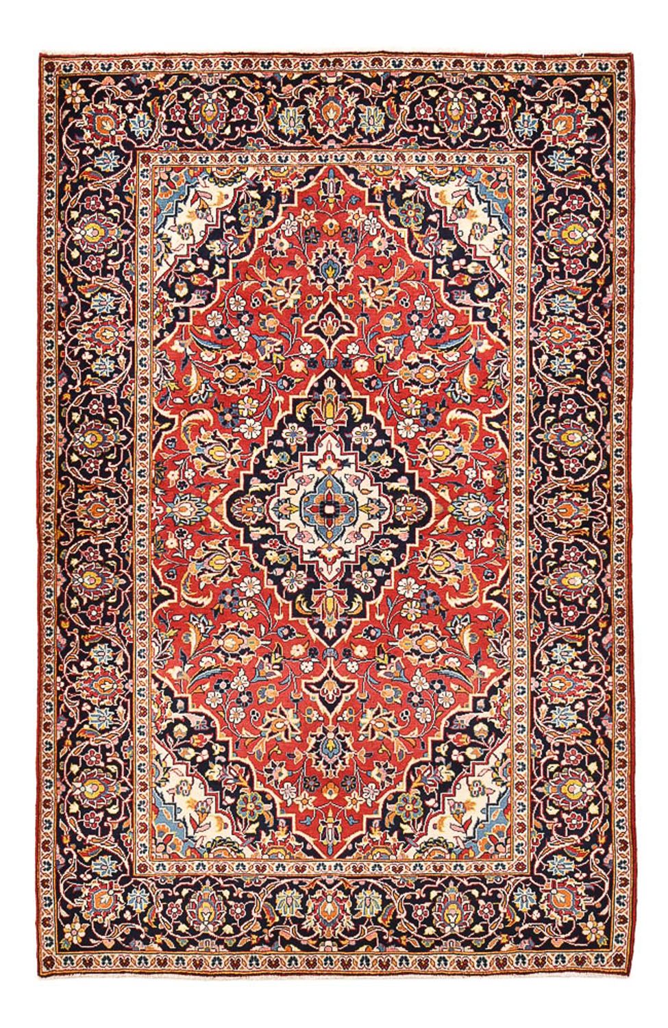 Persisk tæppe - Keshan - 234 x 147 cm - rød