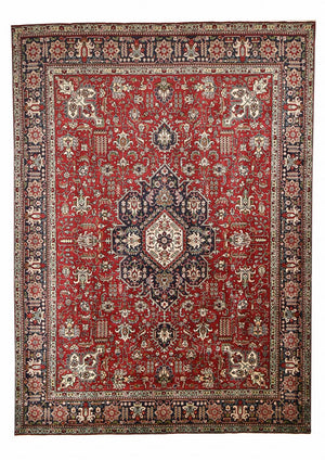 Persisk tæppe - Tabriz - 405 x 297 cm - rød