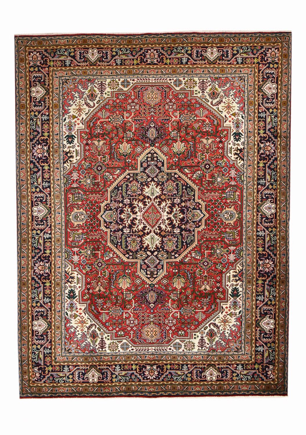 Persisk tæppe - Tabriz - 335 x 252 cm - rød