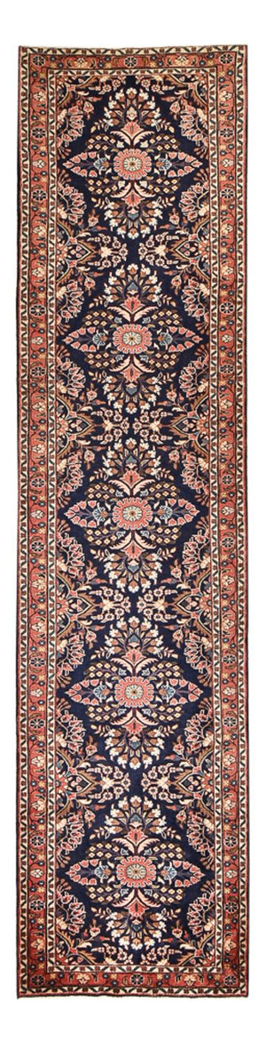 Løber Persisk tæppe - Nomadisk - 435 x 102 cm - mørkeblå